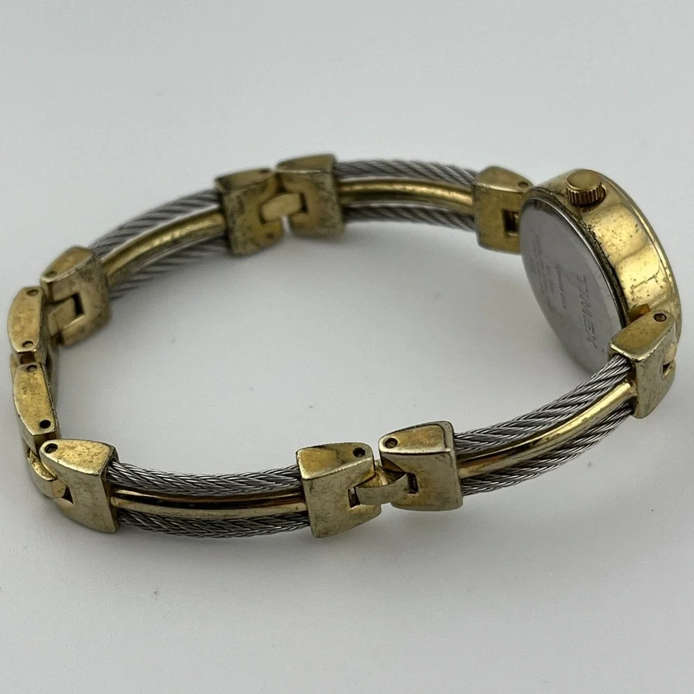 Timex Watch Women‎ 22mm Silver Gold Two Tone 6.75